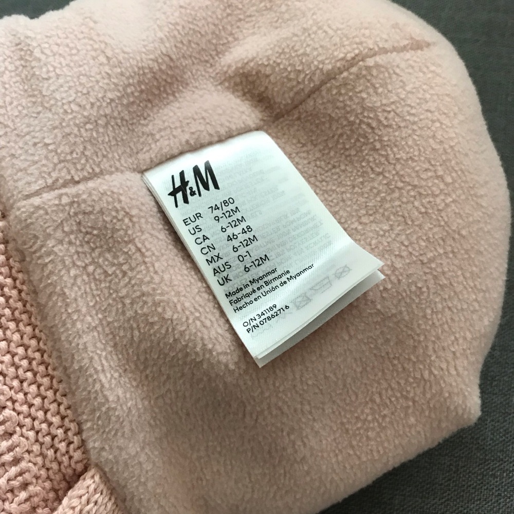 Adorable Light Pink Kids Hat with Pom-Poms - Picture 4 of 4